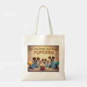 Tote Bag Restons à la maison et commandez des chiens de car (Dos)