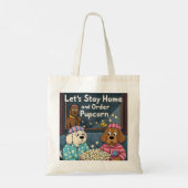 Tote Bag Restons à la maison et commandez des chiens de car (Dos)