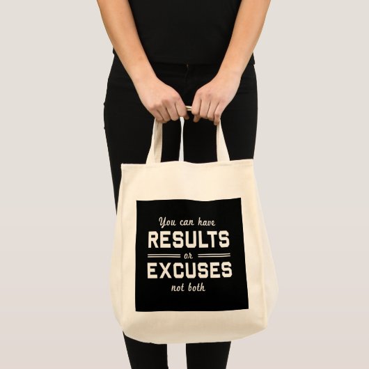 Tote Bag Résultats ou excuses (Devant (produit))