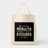 Tote Bag Résultats ou excuses (Devant)