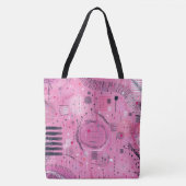 Tote Bag Résumé d'art de sundae à la fraise (Devant)