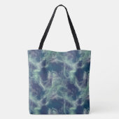 Tote Bag Résumé de marbre turquoise abstrait (Dos)