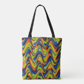 Tote Bag Résumé multicolore ondulé (Dos)