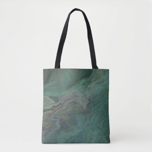Tote Bag Résumé Vert Foncé Jade 2 (Devant)