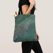 Tote Bag Résumé Vert Foncé Jade 2 (De près)
