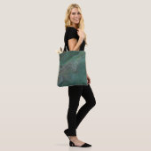 Tote Bag Résumé Vert Foncé Jade 2 (Sur le modèle)