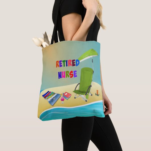Tote Bag Rétired Nurse (De près)