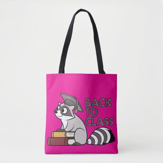 Tote Bag Retour à la classe 2025 Raccoon Design (Devant)