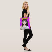 Tote Bag Retour à l'école Ado personnalisée Fille pourpre N (Sur le modèle)