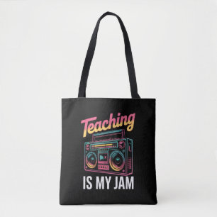 Tote Bag Retour à l'école Enseignement rétro est My Jam 80s