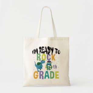 Tote Bag Retour à l'école Je suis prêt à rocker 8e année Di