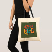 Tote Bag Retour à l'école. La vie d'enseignant. (Devant (produit))