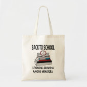 Tote Bag Retourner À L'École Étudiant Enseignant (Devant)