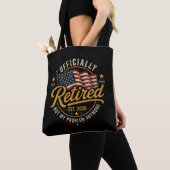 Tote Bag Retraite 2026 Plus Mon Problème Drapeau US (De près)
