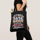 Tote Bag Retraité 2026 Plus Mon Problème Fleurs (De près)