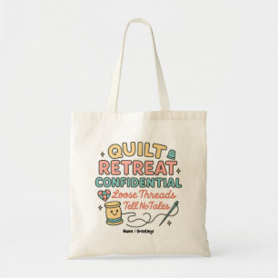 Tote Bag Retraite de patchwork confidentielle Cadeau drôle