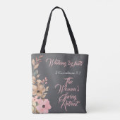 Tote Bag Retraite de printemps des femmes Fleur sauvage ros (Dos)