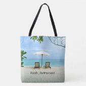 Tote Bag Retraite, détente à la plage (Devant)
