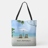 Tote Bag Retraite, détente à la plage (Dos)