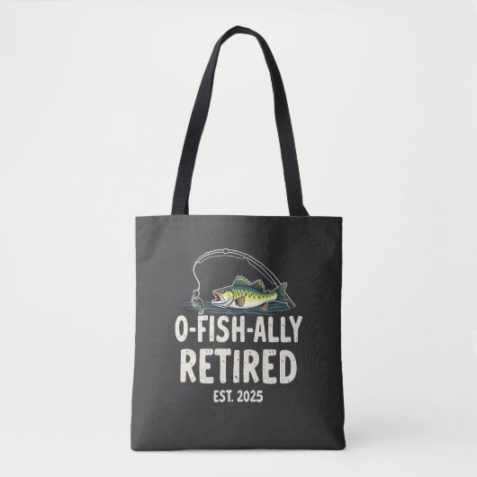 Tote Bag Retraité Est. 2025 Retraite Fisher Papa (Devant)