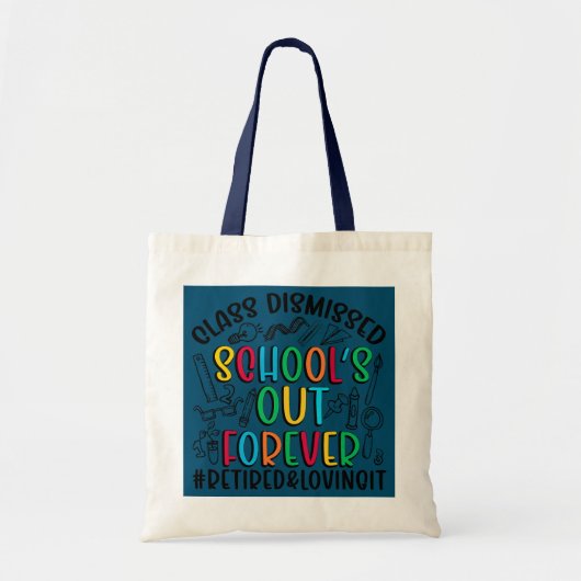 Tote Bag Retraité Et Aimer It Enseignant Retraite  (Devant)