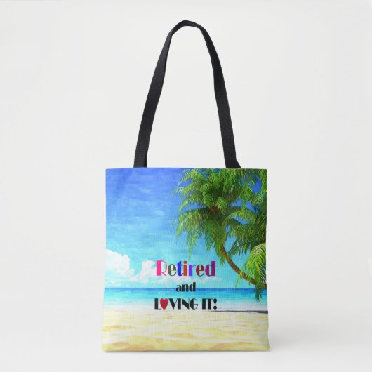 Tote Bag Retraité et aimer...la bonne vie (Devant)