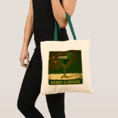 Tote Bag Retro 50s 4 Leaf Clover Irish Christmas Martini (Devant (produit))