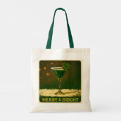 Tote Bag Retro 50s 4 Leaf Clover Irish Christmas Martini (Dos)
