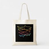 Tote Bag Retro 80s Shark Party Idea cadeau enfants femmes h (Dos)