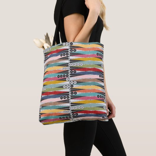Tote Bag Retro âge atomique jacquet (De près)