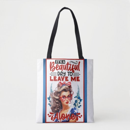 Tote Bag Retro American Pinup_ C'est une belle journée (Devant)