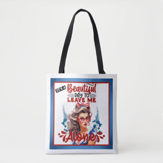 Tote Bag Retro American Pinup_ C'est une belle journée (Devant)