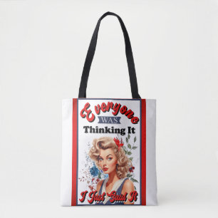 Tote Bag Retro American Pinup_ Je Viens De Le Dire