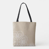 Tote Bag Rétro arrière - plan avec l'ornement de dentelle (Dos)