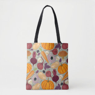 Tote Bag Rétro arrière - plan des légumes frais