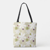 Tote Bag Rétro arrière - plan floral (Dos)