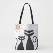 Tote Bag Retro Atomique Moyen Siècle Moderne MCM Cool Chat (Devant)