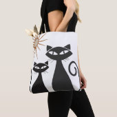 Tote Bag Retro Atomique Moyen Siècle Moderne MCM Cool Chat (De près)