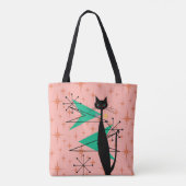 Tote Bag Retro Atomique Moyen Siècle Moderne MCM Cool Chat (Dos)