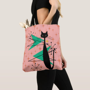 Tote Bag Retro Atomique Moyen Siècle Moderne MCM Cool Chat