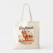 Tote Bag Retro Badlands National Park Souvenir Design (Dos)
