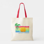 Tote Bag Retro Beach Grand Cayman (Dos)