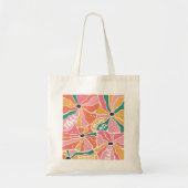 Tote Bag Retro Boho Floral Chute en amour (Devant)