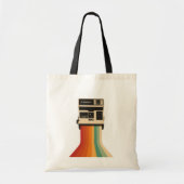 Tote Bag Retro Camera with Rainbow Print (Devant)