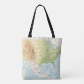 Tote Bag Rétro carte couleur du monde (Dos)
