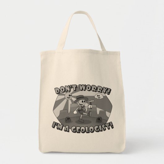 Tote Bag Retro Cartoon - Ne vous inquiétez pas, je suis géo (Devant)