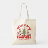 Tote Bag Retro Chillin' avec mes neiges Noël (Dos)