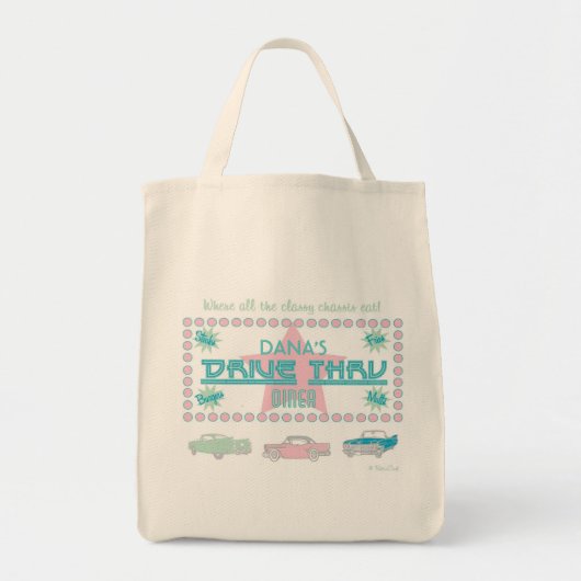 Tote Bag Rétro Commande-À travers le wagon-restaurant (Devant)