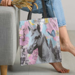 Tote Bag Retro Coquette Pink et Blue Unicorn Collage<br><div class="desc">Ajoutez une touche de fantaisie à votre espace grâce à ce design esthétique coquette qui présente une licorne majestueuse sur fond de rêve de rose pastel et de fleurs. Le collage rétro combine une créature magique avec des éléments artistiques audacieux, créant un visuel enchanteur. Parfait pour ajouter un charme ludique...</div>