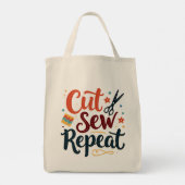 Tote Bag Retro "Couper la couture répétée" Conception de l' (Dos)